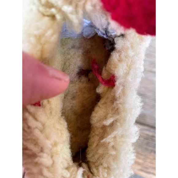 Vintage 1950s child wool Fuzzy Duck Slippers With Clicker Beak - Picture 16 of 16